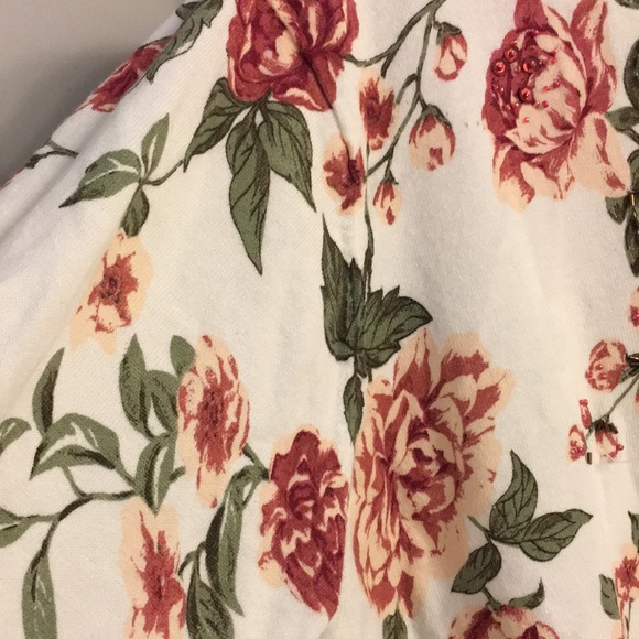 3X CJ Banks Floral Cotton Sweater with Bead Embellishment - Picture 8 of 15